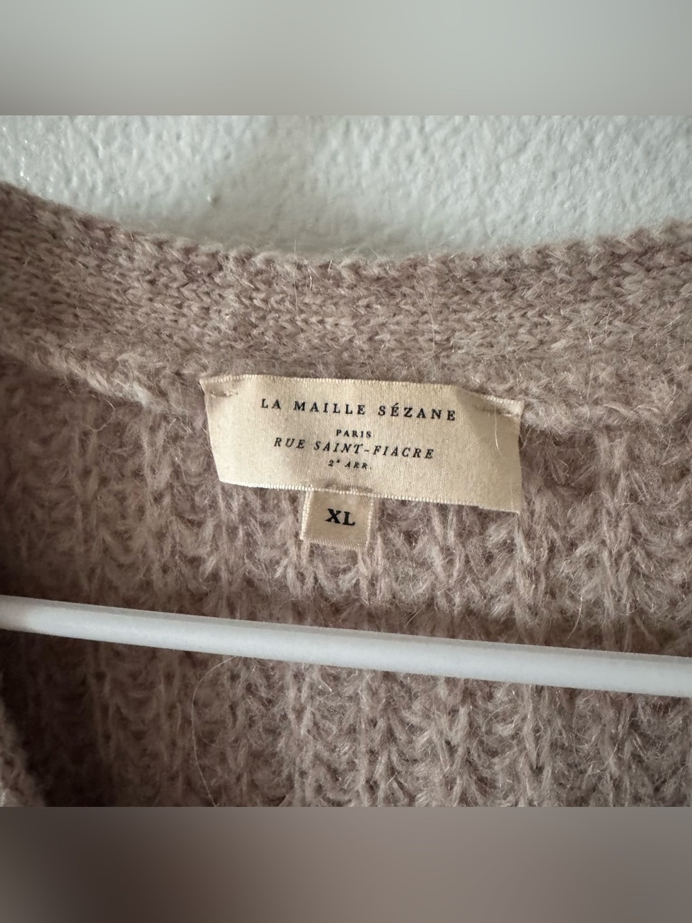 Sezane Basile Cardigan Knit Light Beige Oatmeal - Picture 4 of 9